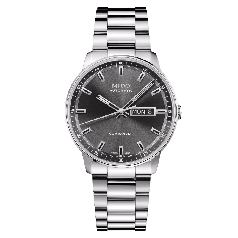 Mido Commander Datoday, gray, automatic movement, 40mm men's watch M021.430.11.061.00