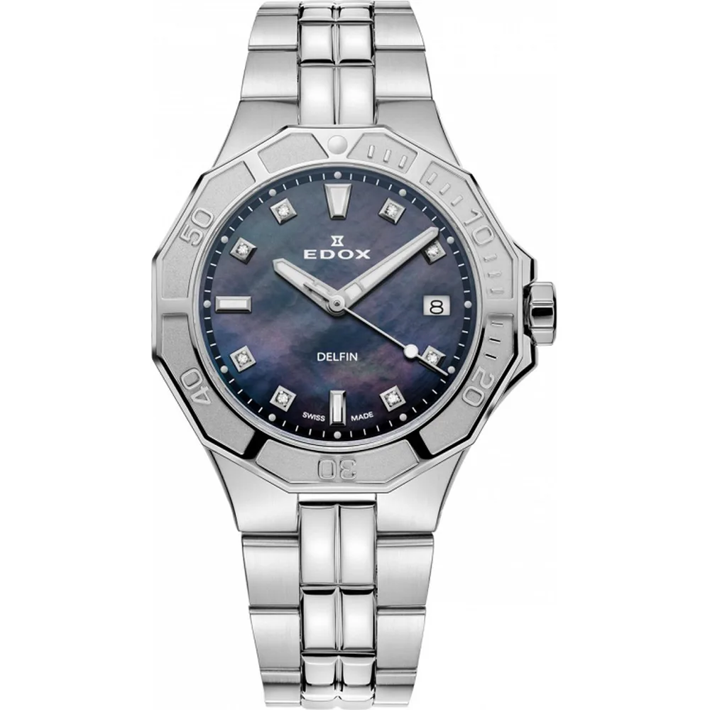 Edox Delfin Diver Date Lady Women's Watch 53020 3M NANND