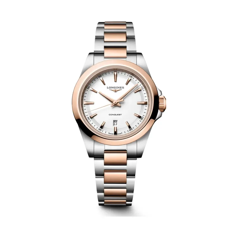 Longines Conquest Weiß steel bracelet 30 mm Women’s Watch L3.350.3.18.7