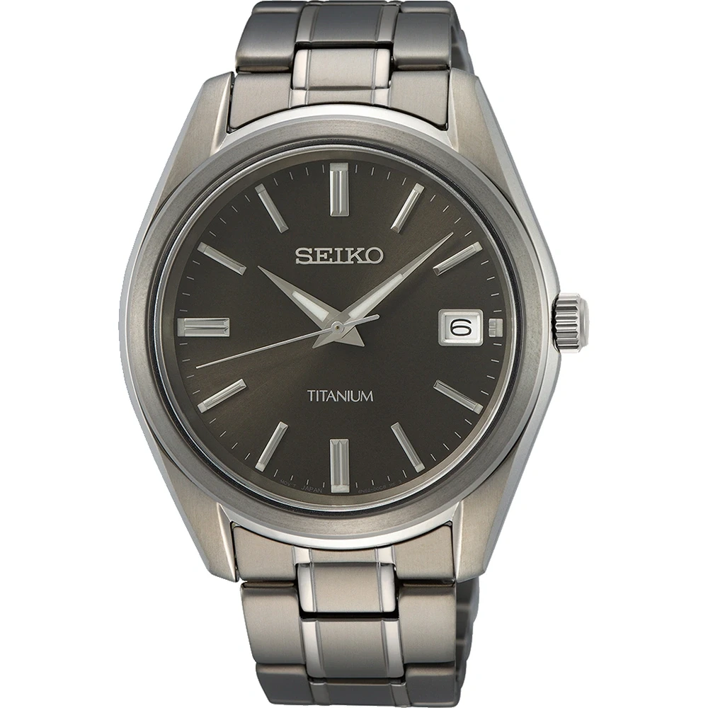 Seiko men's watch quartz titanium SUR375P1