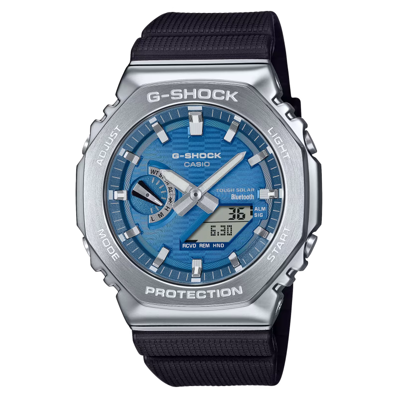 G-Shock G-Steel Protection Classic, silicone strap, solar, 44mm men's watch GBM-2100A-2BER