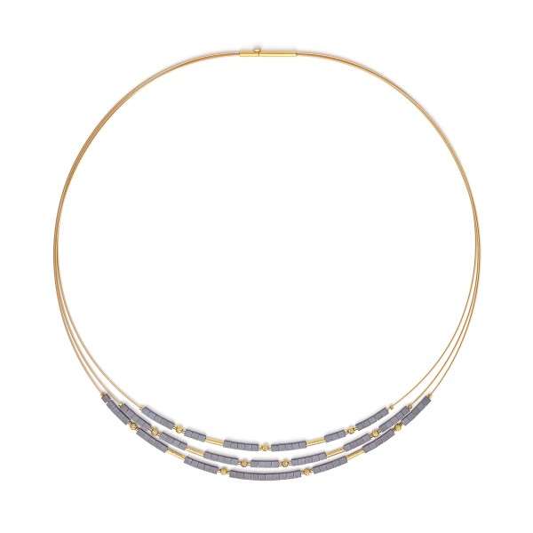 Bernd Wolf Clenifo necklace hematin matt 925 sterling silver