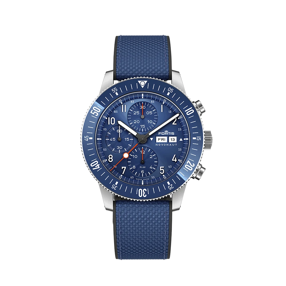 Fortis NOVONAUT N-42 Cobalt Blue Men's Watch F2040013