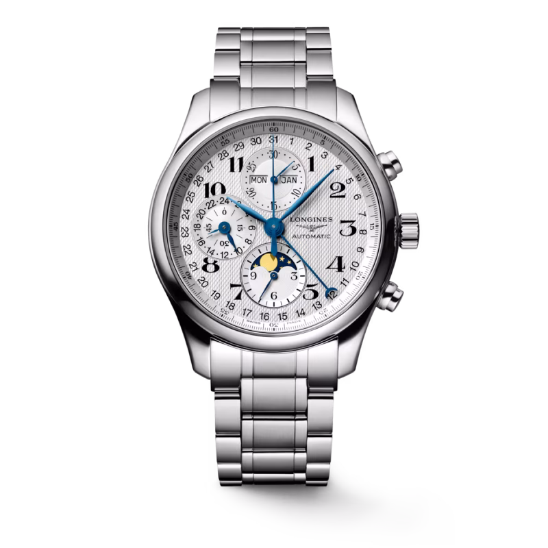 Longines Master Collection Chronograph Moon Phase Stainless Steel Bracelet Men's Watch L2.773.4.78.6