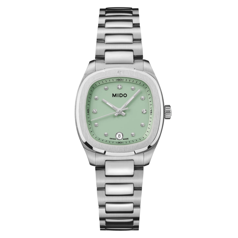 Mido Multifort TV 28 Quartz Green with Diamonds Womens Watch M049.110.11.096.00