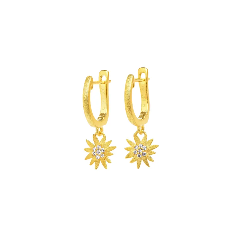 Bernd Wolf Almini earrings design line Mountains, flower, zirconia 1550017156