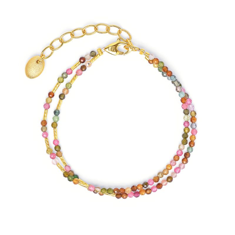 Bernd Wolf Clensy bracelet, Cleopatra design line, tourmaline, 24-karat gold-plated