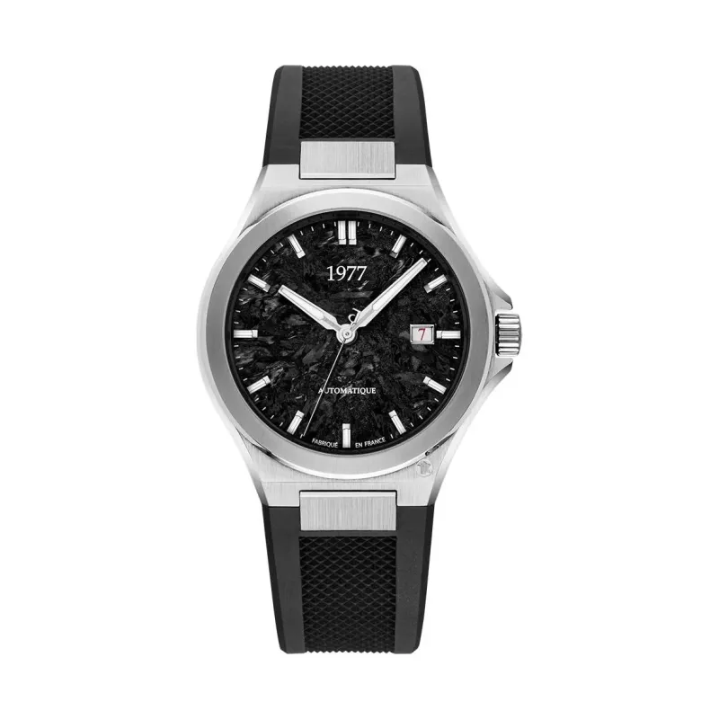 1977 Arsène Carbone Forgé Limited Edition Automatic 41 mm FKM rubber strap Men's Watch 1977P21133