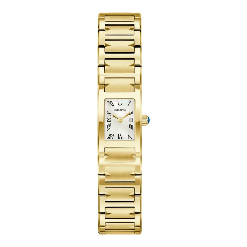 Bulova Marc Anthony Harmony Quartz Gold Tone Mother of Pearl Ladies Watch 97L200