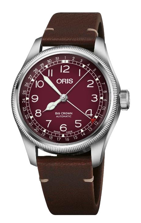 Oris X Cervo Volante Burgundy Big Crown Pointer Date 40mm Deer Leather 01 754 7785 4038-Set