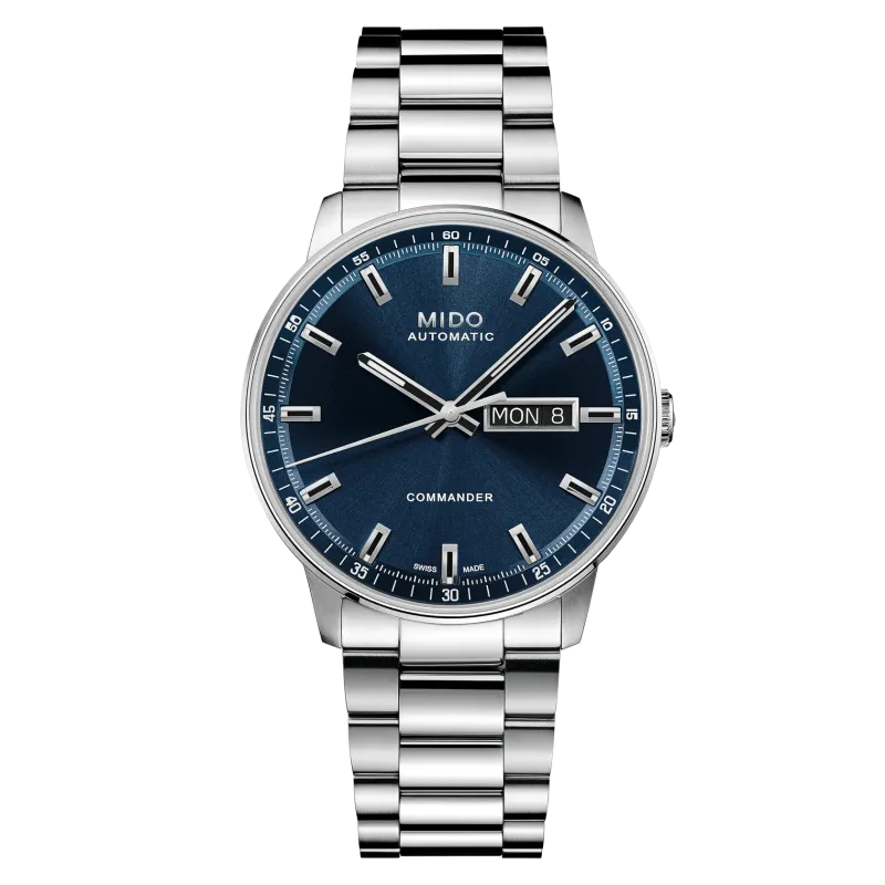 Mido Commander Datoday, blue, automatic movement, 40mm men's watch M021.430.11.041.00