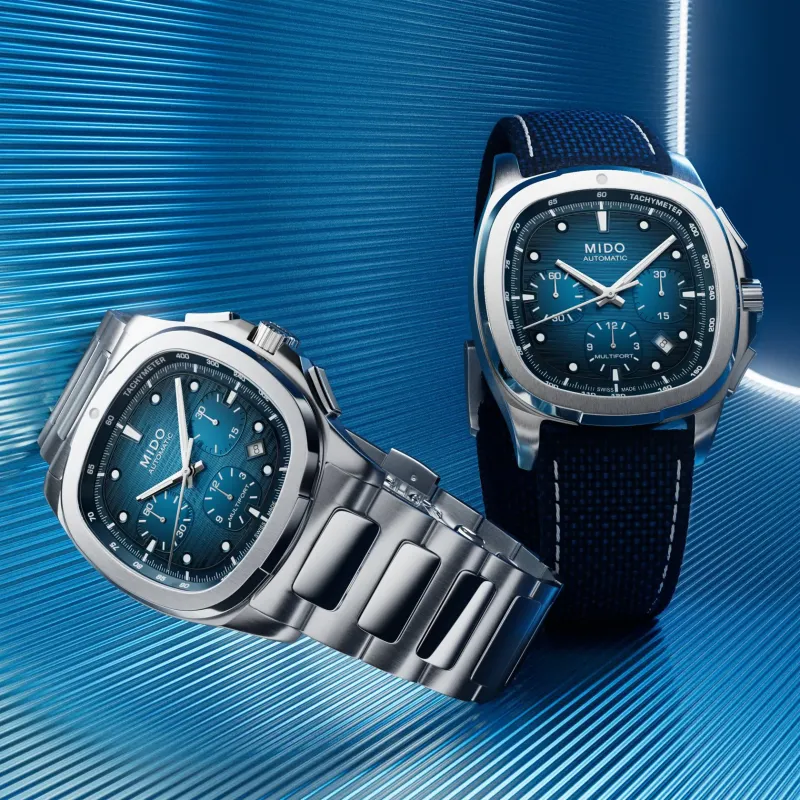 Mido Multifort TV Chronograph Blue with additional strap Men's watch M049.527.11.041.00