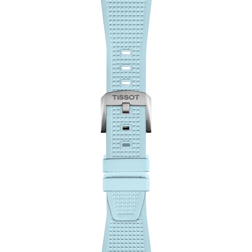 Tissot replacement strap Kautschuk blue 12 mm, for PRX T852.050.985