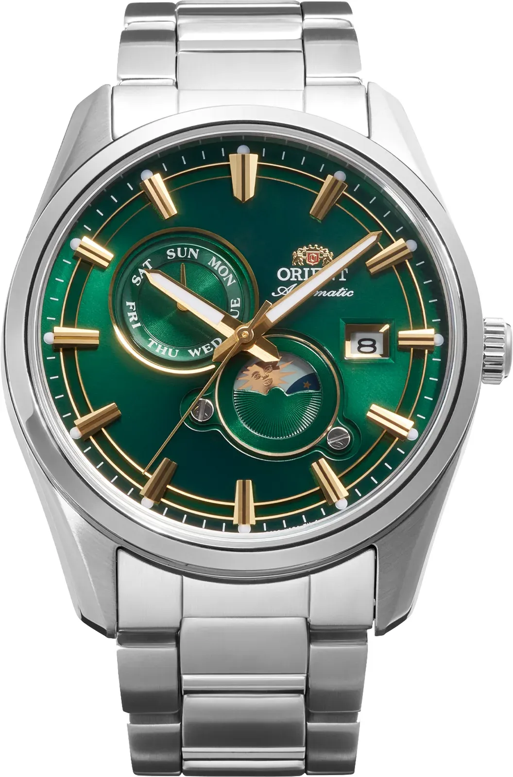 Orient Sun and Moon Automatic 41.5 mm Green Men's Watch RA-AK0314E30B