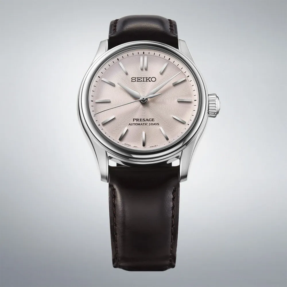 Seiko Presage Automatic 3 Hands, 38mm, Pink Men's Watch HCC003J1