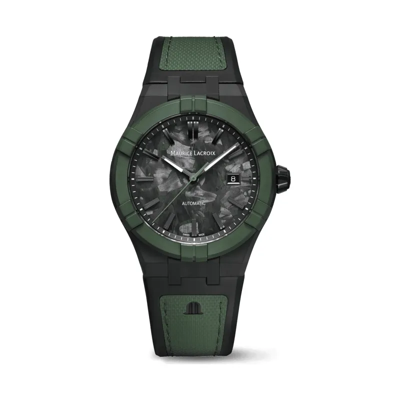 Maurice Lacroix Aikon-IC Frozen Carbon Titanium Green 43 mm Mens Watch AC6008-TTL50-630-2