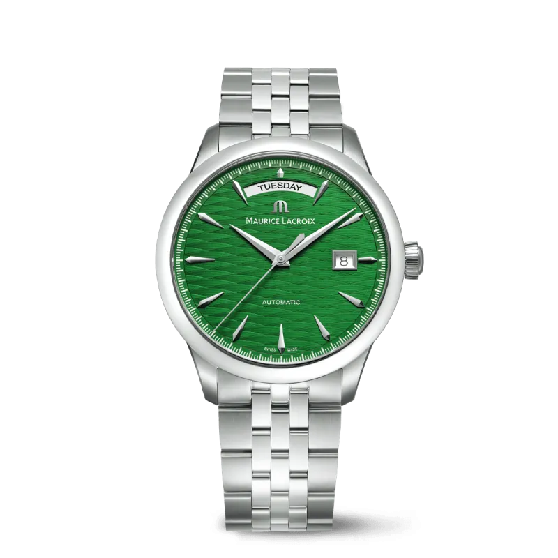 Maurice Lacroix 1975 Automatic Vagues du Jura Green Men's Watch 756058-SS002-630-1