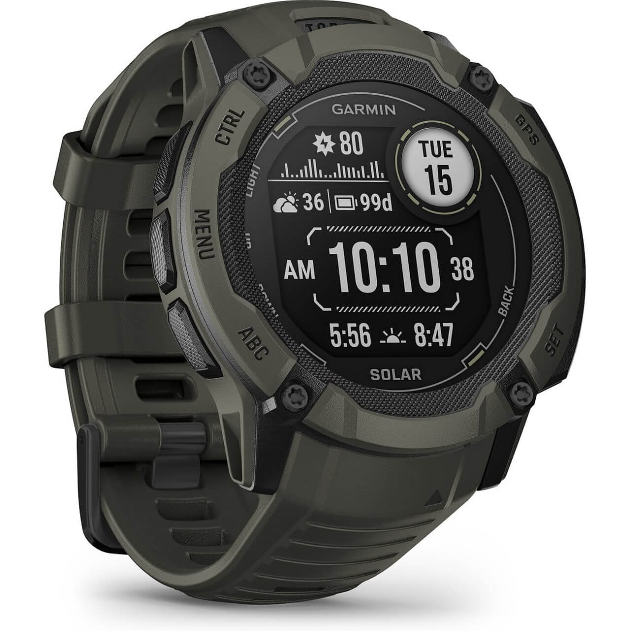 Garmin Instinct 2X Solar Moss Green Men's Watch 010-02805-05