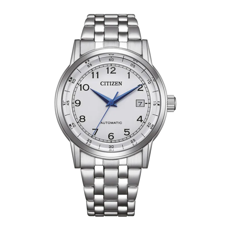 Citizen Automatic Dress Watch Stainless Steel White, 40mm Men's Watch NJ0210-56A