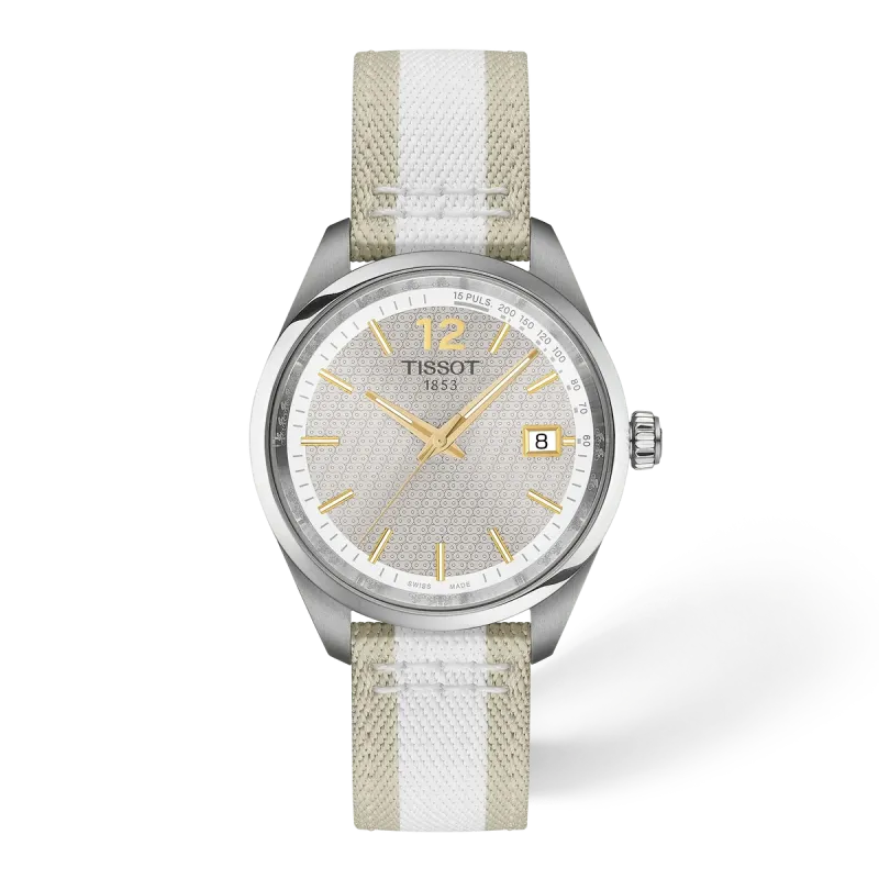 Tissot PR 100 34mm, Swiss quartz movement, textile strap ladies' watch T150.210.17.037.00