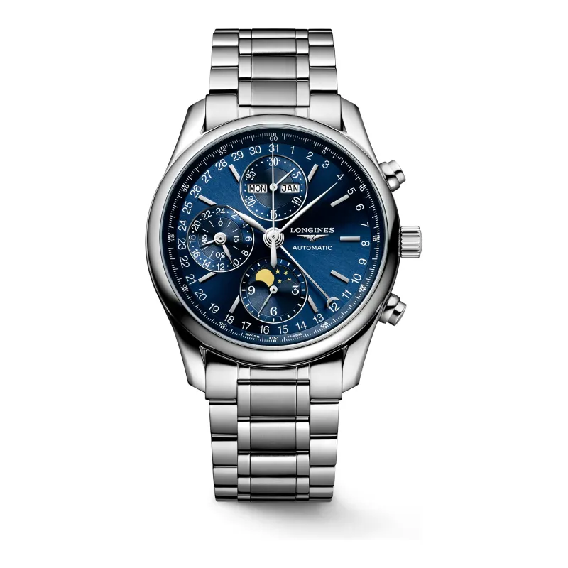 Longines Master Collection Chrono Mondphase Blau steel bracelet 40 mm Men’s Watch L2.673.4.92.6