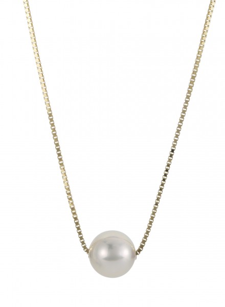 Adriana necklace with floating Akoya pearl N37