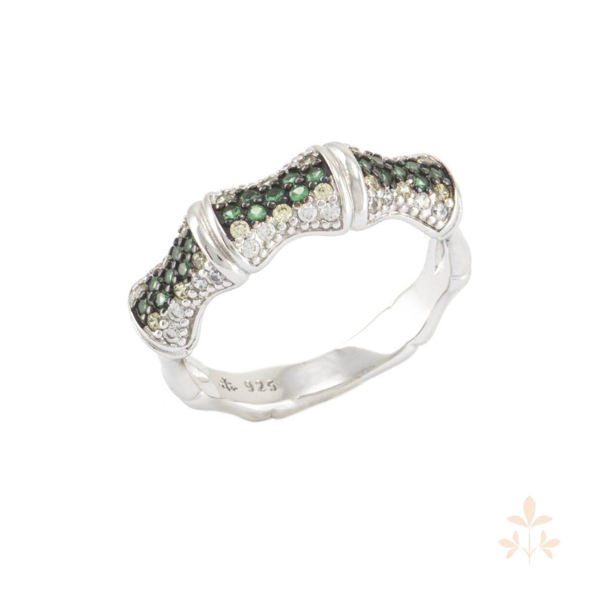 At that time Emerald Bamboo Ring SZA-1990-322-58